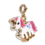 Charm It! Kolye & Bileklik Charm - Gold Glitter Unicorn - Görsel 3