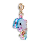 Charm It! Kolye & Bileklik Charm - Gold Glitter Tie-Dye Dolphin - Görsel 3