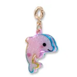 Charm It! Kolye & Bileklik Charm - Gold Glitter Tie-Dye Dolphin - Görsel 5