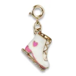 Charm It! Kolye & Bileklik Charm - Gold Glitter Ice Skate