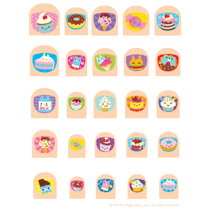 Girl nation cutie sticker küpe ve tırnak hediye set - sweet shop - görsel 2