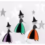 Meri Meri - Flying Honeycomb Witch Decorations - Uçan Cadılar Asılan Süs (3'lü)