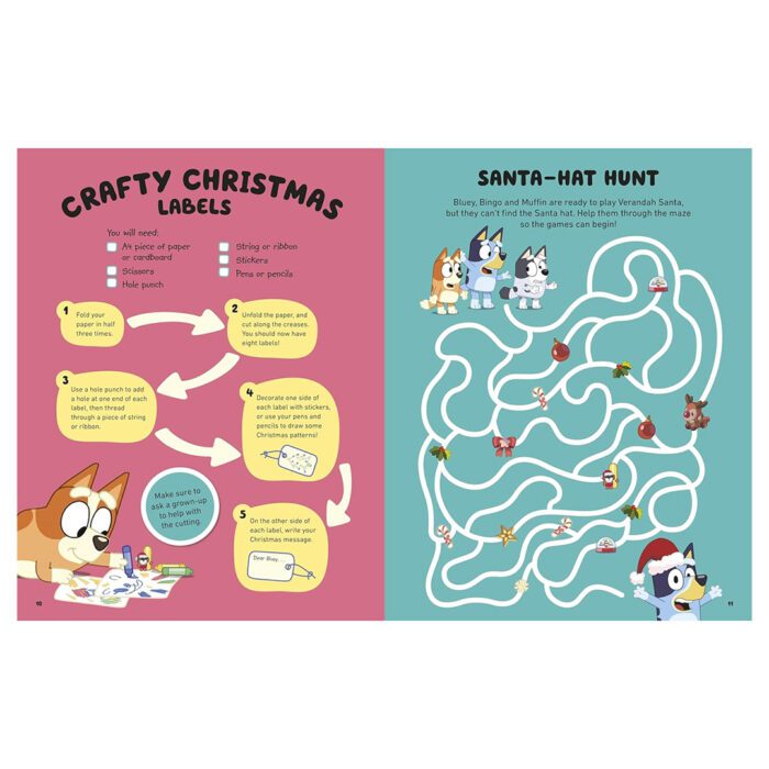 Bluey: hooray it's christmas sticker activity book - görsel 2