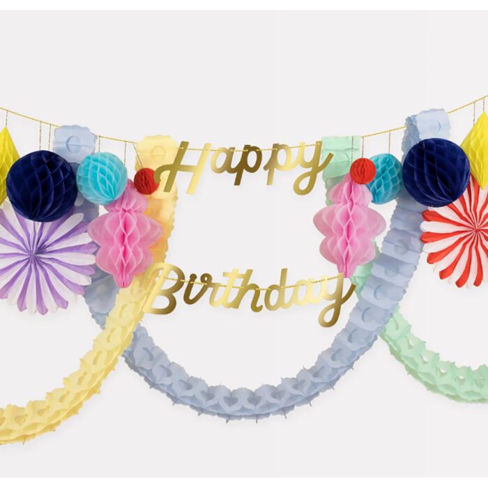 Meri meri - happy birthday petekli asılan süs - görsel 3