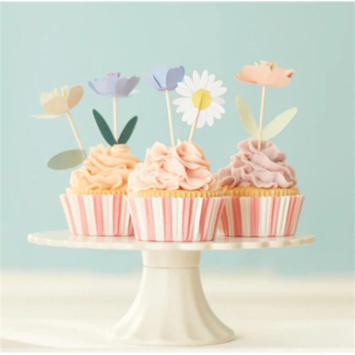 Meri meri - çiçek bahçesi cupcake seti - 24'lü - görsel 3