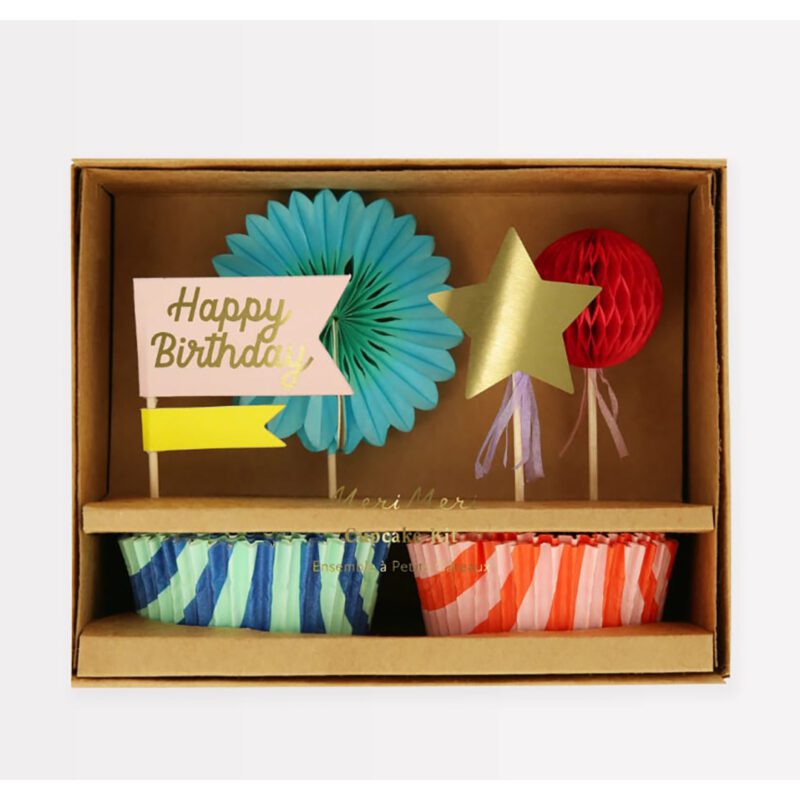 Magic journey meri merimeri meri cizgili cupcake kit 1 7526