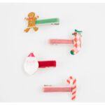 Meri Meri - Jolly Christmas Saç Tokaları - 8 Adet - Görsel 3