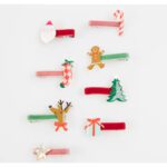 Meri Meri - Jolly Christmas Saç Tokaları - 8 Adet - Görsel 2