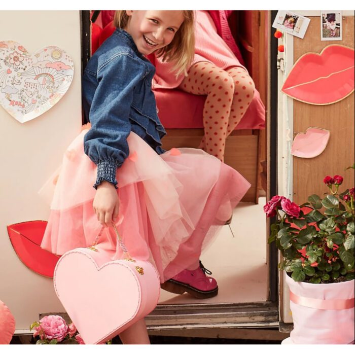 Meri meri - pembe kalp bavul - 2 adet - görsel 3