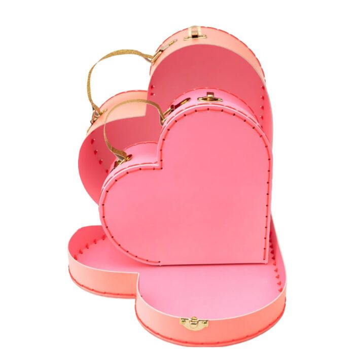 Meri meri - pembe kalp bavul - 2 adet - görsel 4