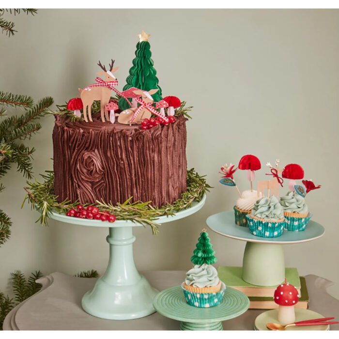 Meri meri - winter woodland - orman cupcake kiti - görsel 8