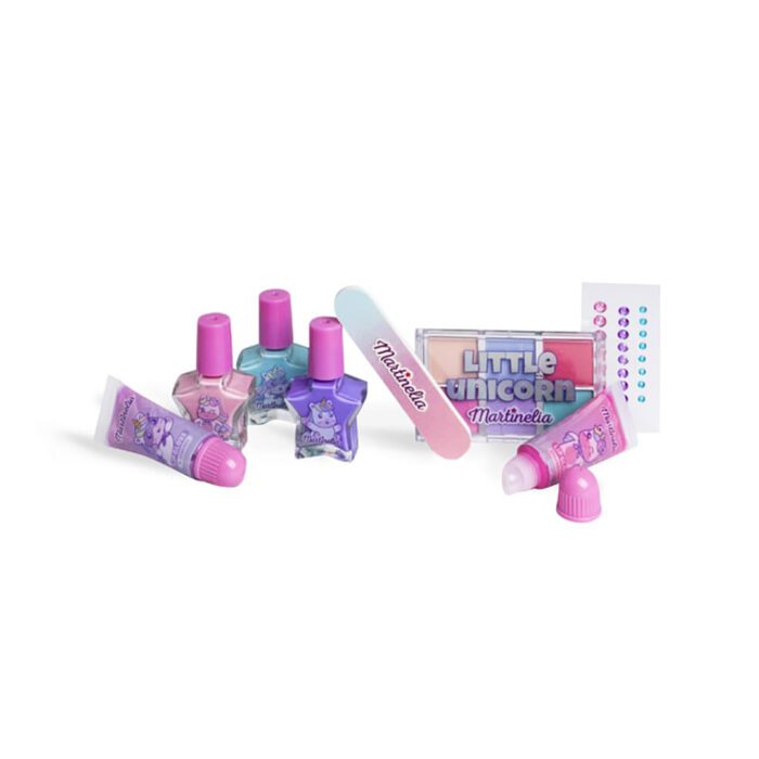 Martinelia unicorn çantalı kozmetik seti - little unicorn - mor - görsel 2