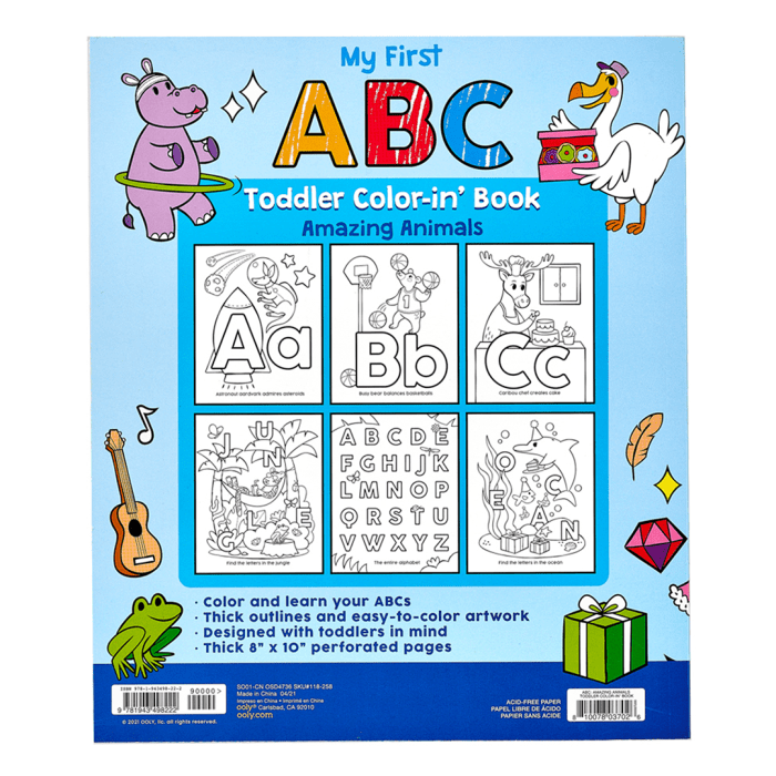 Ooly boyama kitabı - abc amazing animals - görsel 5