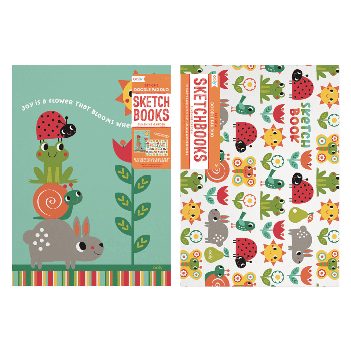 Ooly doodle pad 2'li resim defteri - sunshine garden - görsel 1