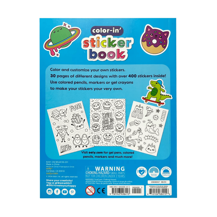 Ooly stickiville color-in sticker kitabı - görsel 6