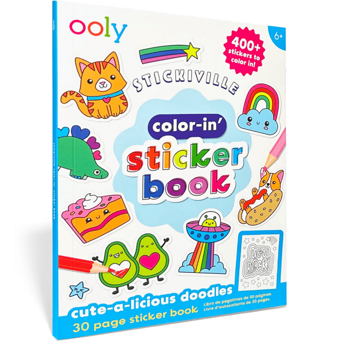 Ooly stickiville color-in sticker kitabı - görsel 3