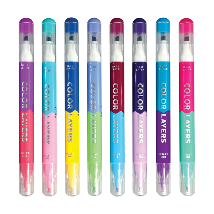 Ooly color layers çift uçlu 8’li keçeli kalem - görsel 4