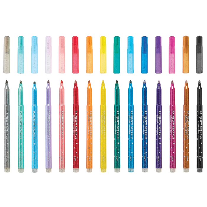 Ooly rainbow sparkle simi 15’li keçeli kalem - görsel 5