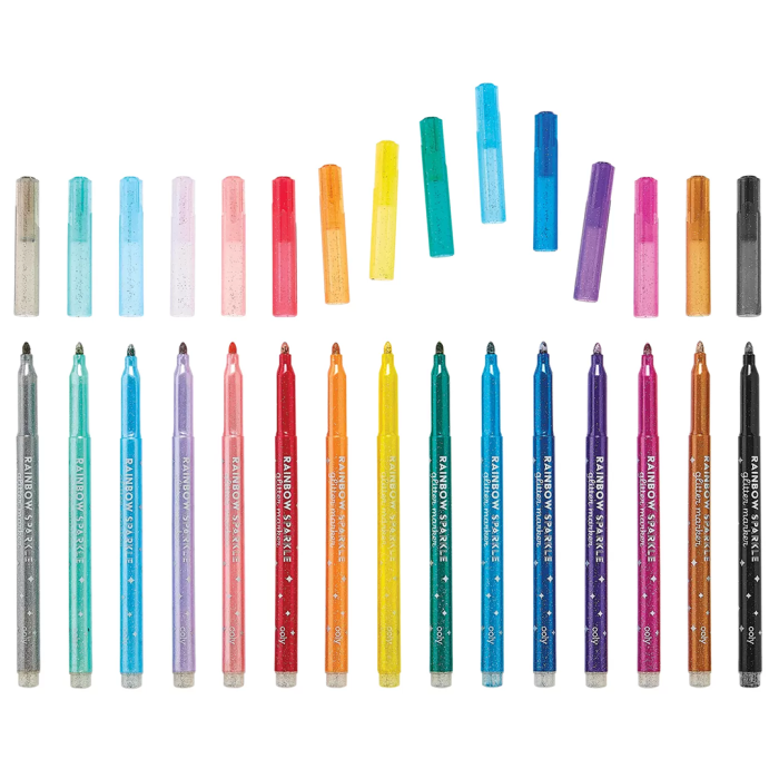 Ooly rainbow sparkle simi 15’li keçeli kalem - görsel 4