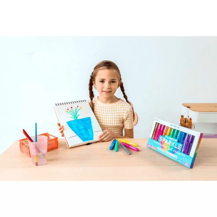 Ooly rainbow sparkle sulu boya efektli 12’li metalik jel boya - görsel 6