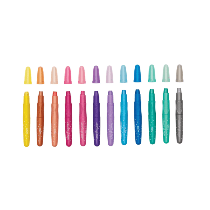 Ooly rainbow sparkle sulu boya efektli 12’li metalik jel boya - görsel 2