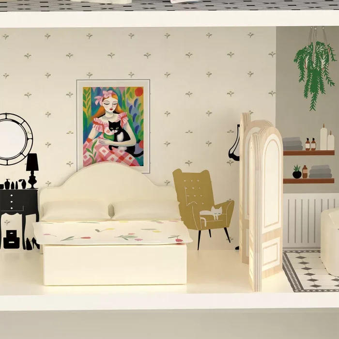 Classic world ahşap vintage bebek evi - görsel 8