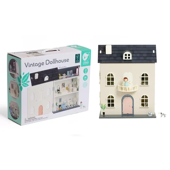 Classic world ahşap vintage bebek evi - görsel 5