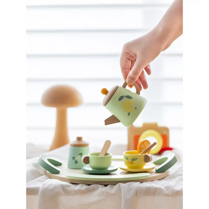 Classic world ahşap vintage çay seti - görsel 6