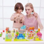 Classic World Ahşap Şehir Blok Seti - Görsel 7