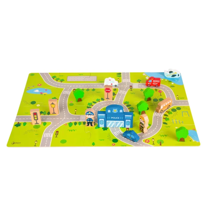 Classic world ahşap şehir blok seti - görsel 2
