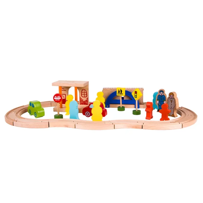 Classic world ahşap 110 parçalı tren seti - görsel 4