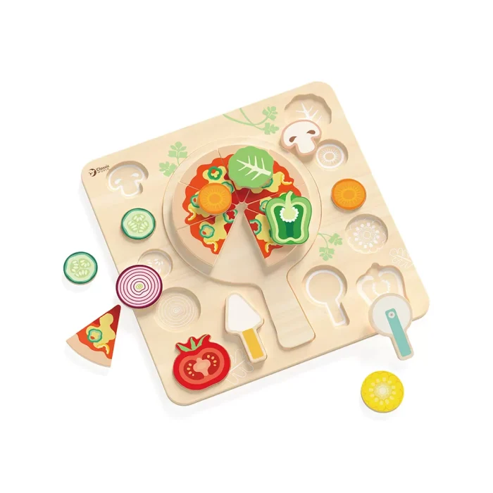 Classic world ahşap pizza yapbozu - görsel 1
