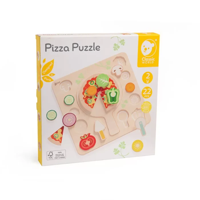 Classic world ahşap pizza yapbozu - görsel 6