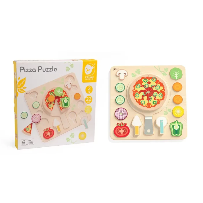 Classic world ahşap pizza yapbozu - görsel 5