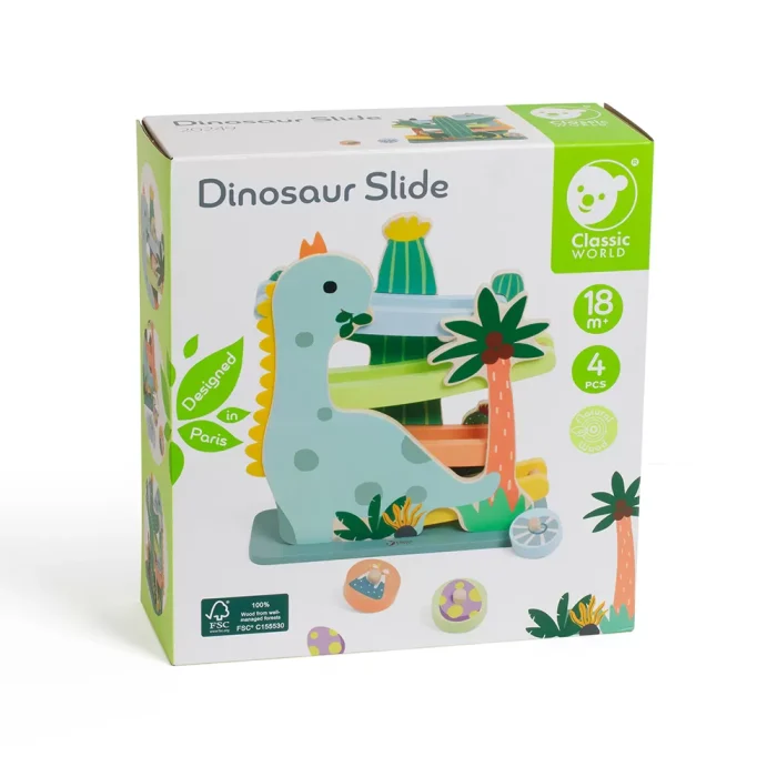 Classic world ahşap dinozor kaydırağı - görsel 11