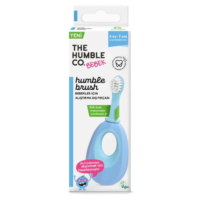 The humble brush baby alıştırma diş fırçası - mavi - görsel 1