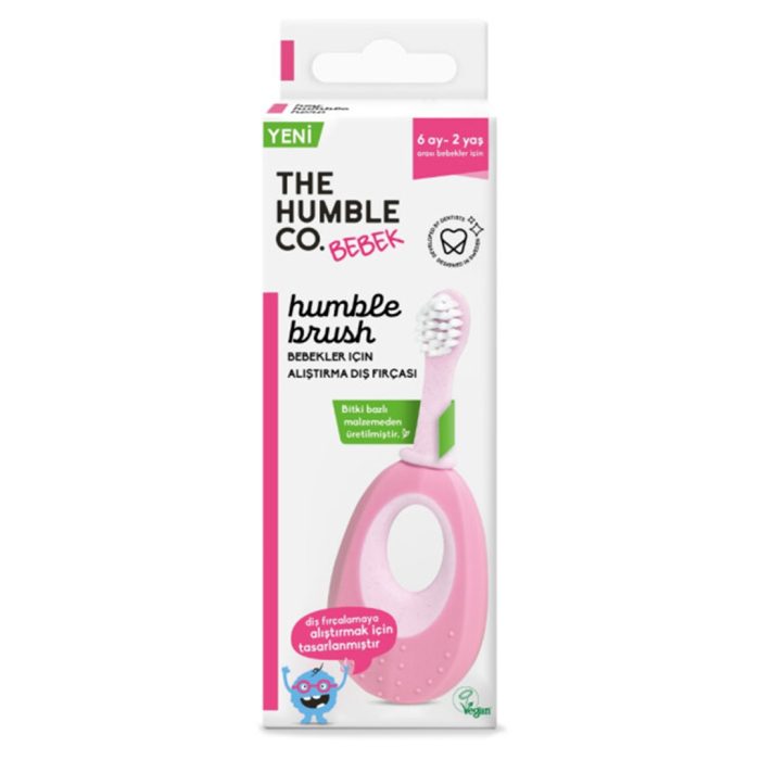 The humble brush baby alıştırma diş fırçası – pembe - görsel 1
