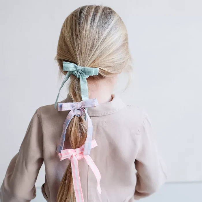 Mimi & lula summer stripes bow 4’lü lastik toka - görsel 3