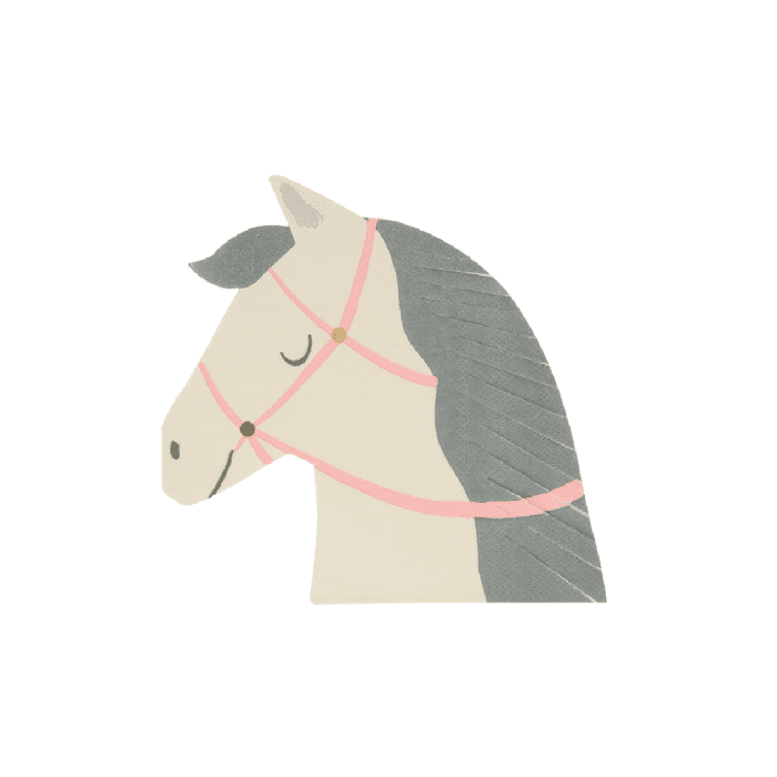 Meri meri - horse napkins - at peçeteler (x16) - görsel 7