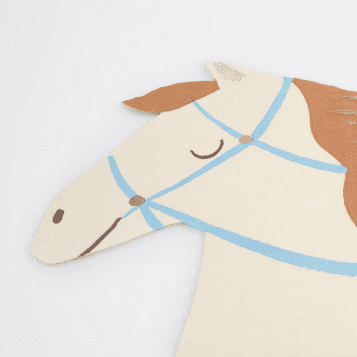 Meri meri - horse napkins - at peçeteler (x16) - görsel 5