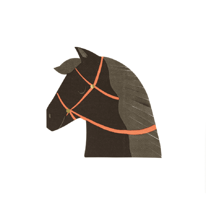 Meri meri - horse napkins - at peçeteler (x16) - görsel 2