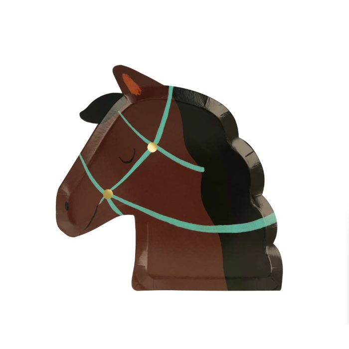 Meri meri - horse plates - at tabaklar (x8) - görsel 4