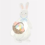 Meri Meri - Bunny With Basket Plates - Sepetli Tavşan Tabaklar - 8'li