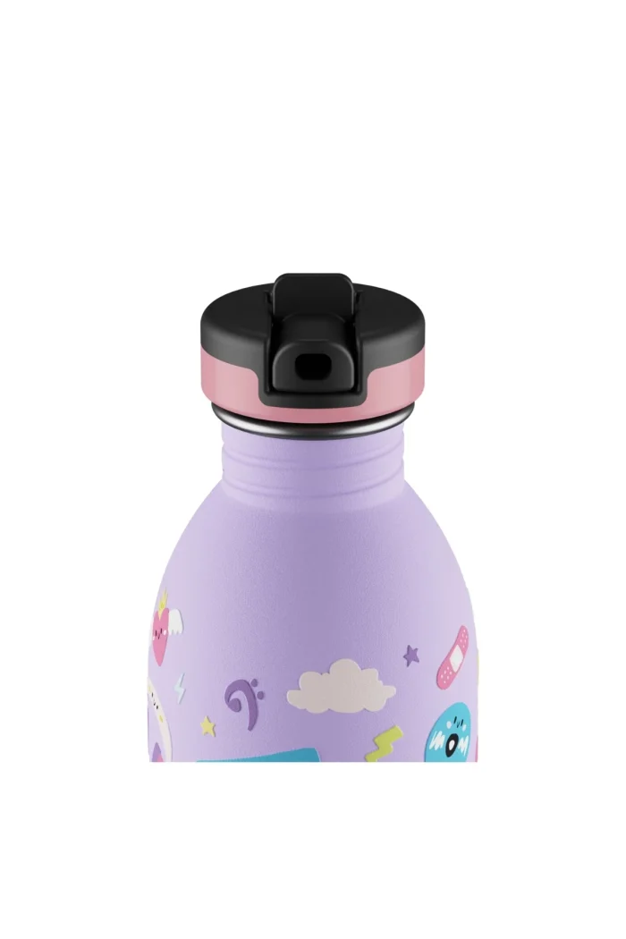 Kids bottle music friends pipetli paslanmaz çelik çocuk su matarası 500 ml - görsel 4