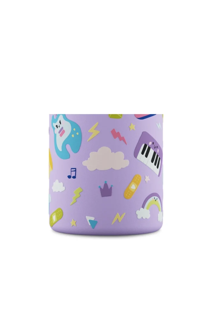 Kids bottle music friends pipetli paslanmaz çelik çocuk su matarası 500 ml - görsel 5