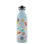 Kids Bottle Sweet Friends Pipetli Paslanmaz Çelik Çocuk Su Matarası 500 ml