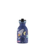 Kids Bottle Space Friends Pipetli Paslanmaz Çelik Çocuk Su Matarası 250 ml