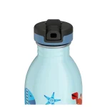 Kids Bottle Sea Friends Pipetli Paslanmaz Çelik Çocuk Su Matarası 500 ml - Görsel 5