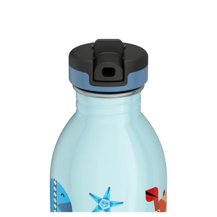 Kids bottle sea friends pipetli paslanmaz çelik çocuk su matarası 500 ml - görsel 5