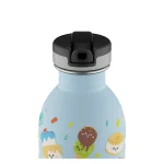 Kids Bottle Sweet Friends Pipetli Paslanmaz Çelik Çocuk Su Matarası 250 ml - Görsel 3
